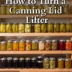 A shelf full of canned fruits and vegetables