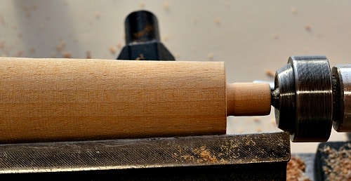 Bottle Stopper: The tenon for the insert is turned