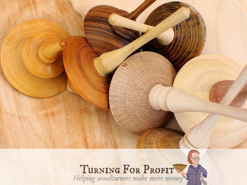 Wooden spinning tops