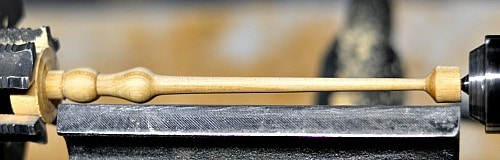 Shawl Pin - ready to turn the tip of the pin