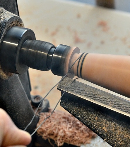 Woodturning - burning second line