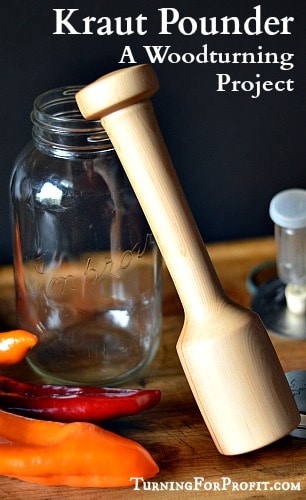 A turned Kraut Pounder is used to make sauerkraut. To make sauerkraut properly youpound the cabbage with salt, in its container, and release its juices.