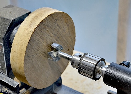 tea light holder, ready to drill the central hole