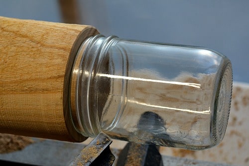 Jar Lid - test fitting the tenon with a mason jar