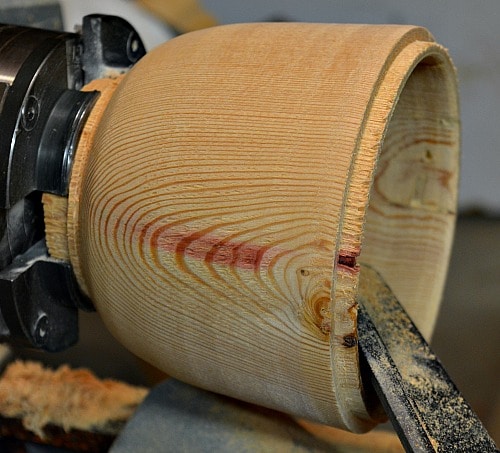 Cremation Urn - hollowing the lid of the urn