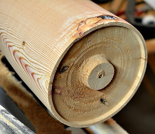 Cremation Urn - starting the hollowing of the base