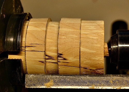 lidded box - part the joint smooth and parallel with the lathe