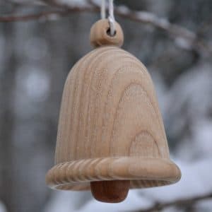 A Turned Wooden Christmas Bell