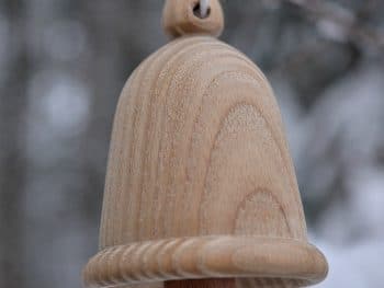 A Turned Wooden Christmas Bell