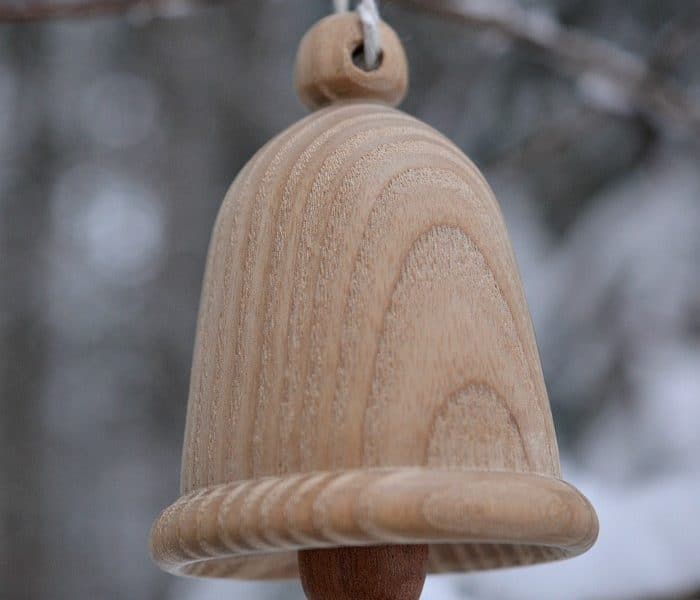 A Turned Wooden Christmas Bell